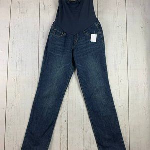 Indigo Blue 92083-98 Medium Maternity Low Rise Jeans Pants Women